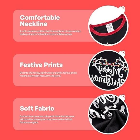 Giggling Getup Red Black Plaid Adult Mens Christmas Pajamas Set XL - Picture 7 of 7